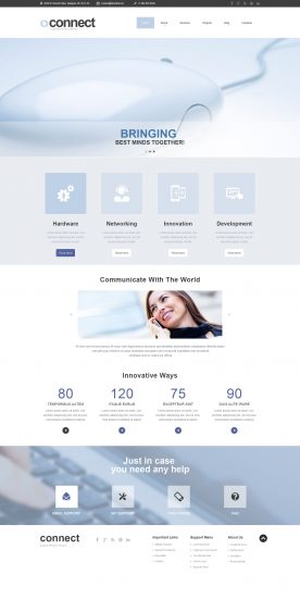 Communications Template Responsive Joomla Template