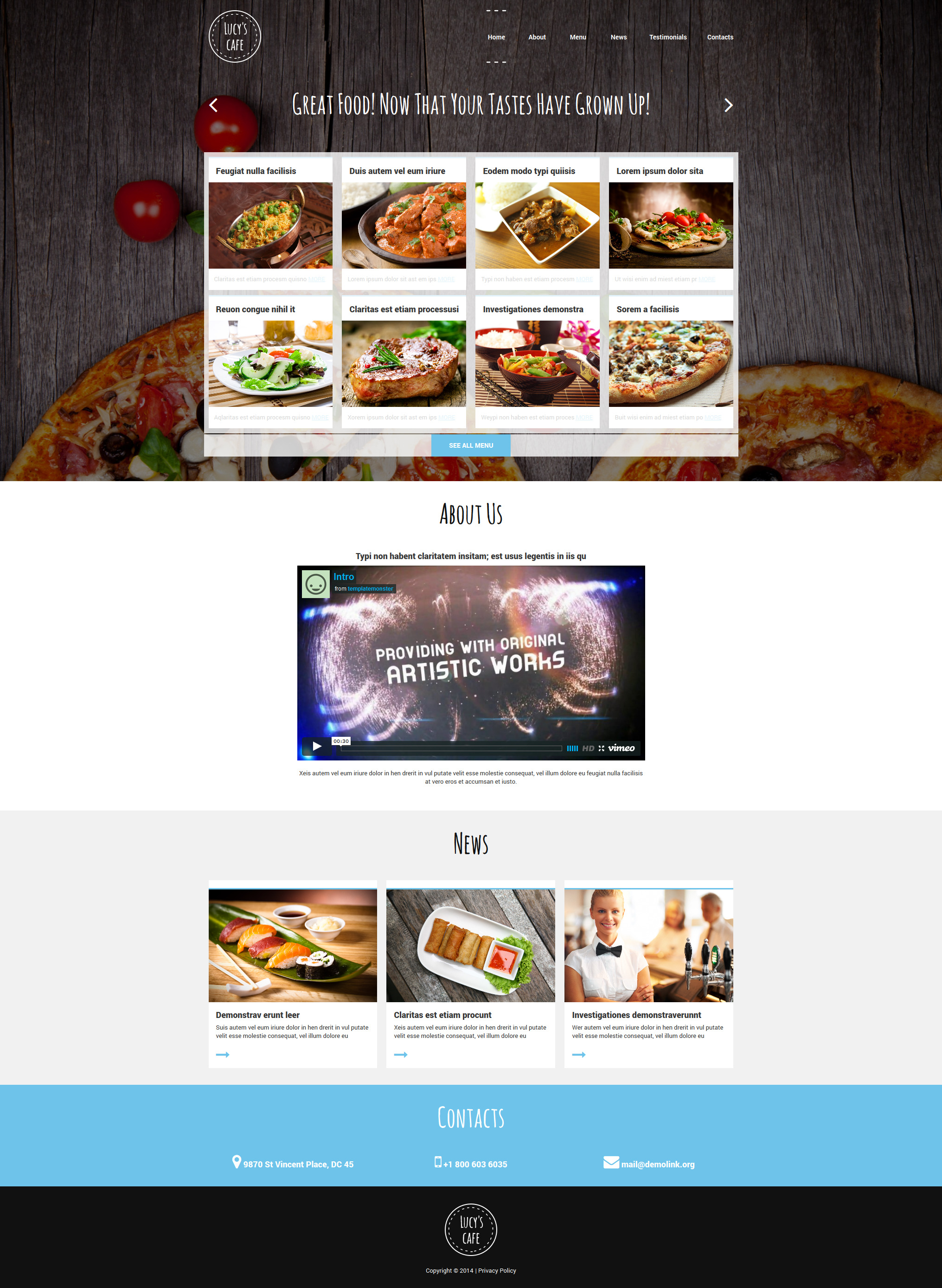 Gourmet Cuisine Restaurant Joomla Template