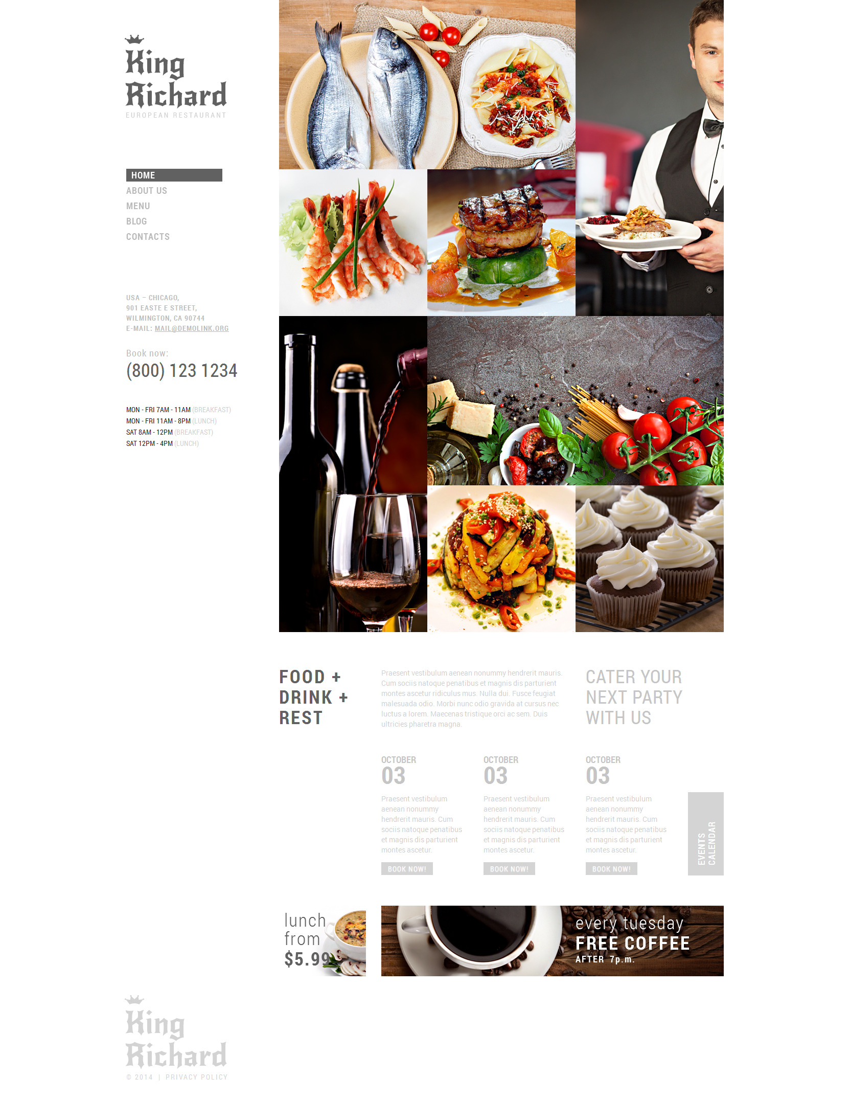 European Meal Joomla Template