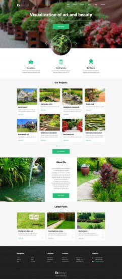 Garden Design Template Responsive Joomla Template