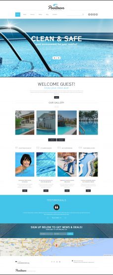 Pool Cleaning Services Joomla Template