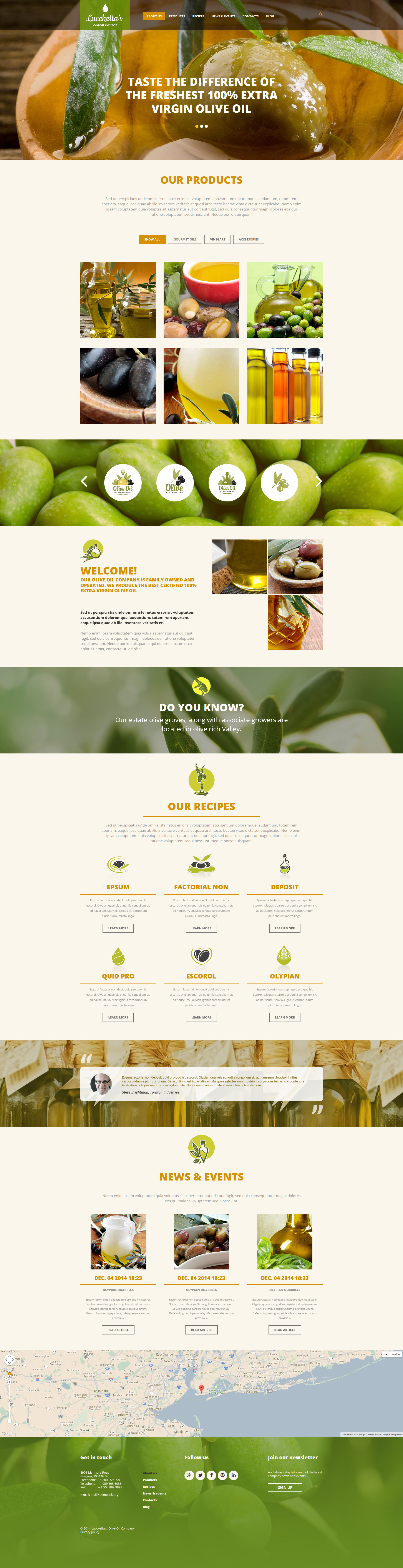 Olive Oil Production Joomla Template