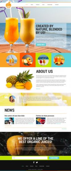 Food & Drink Template Responsive Joomla Template