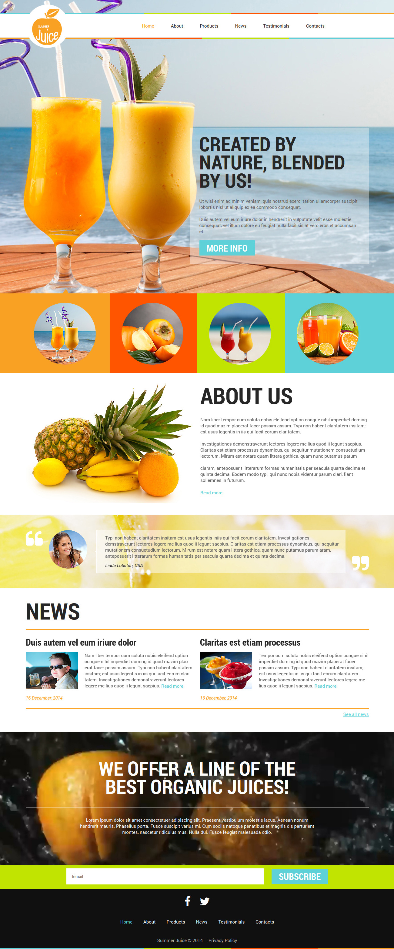 Food & Drink Template Responsive Joomla Template