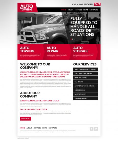 Automobile Towage Joomla Template