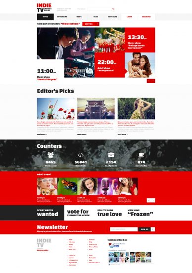 TV Channel Template Responsive Joomla Template