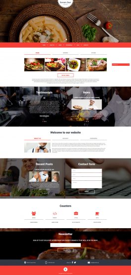 European Restaurant Template Responsive Joomla Template