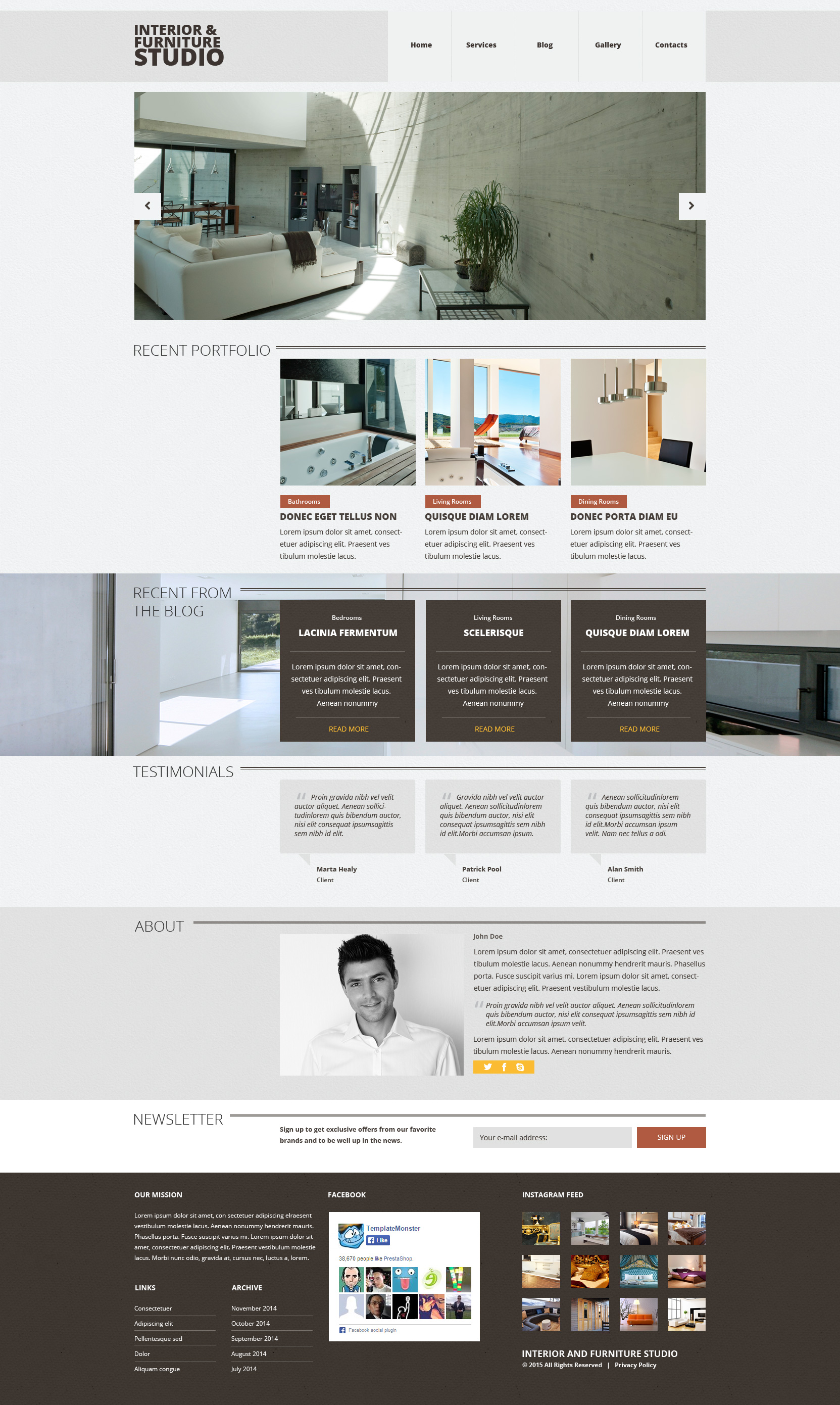 Interior & Furniture Template Responsive Joomla Template