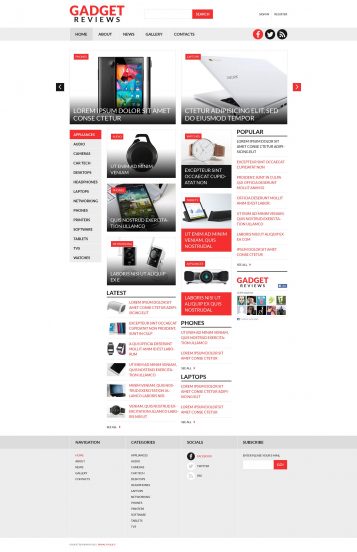 Electronics Reviews Joomla Template