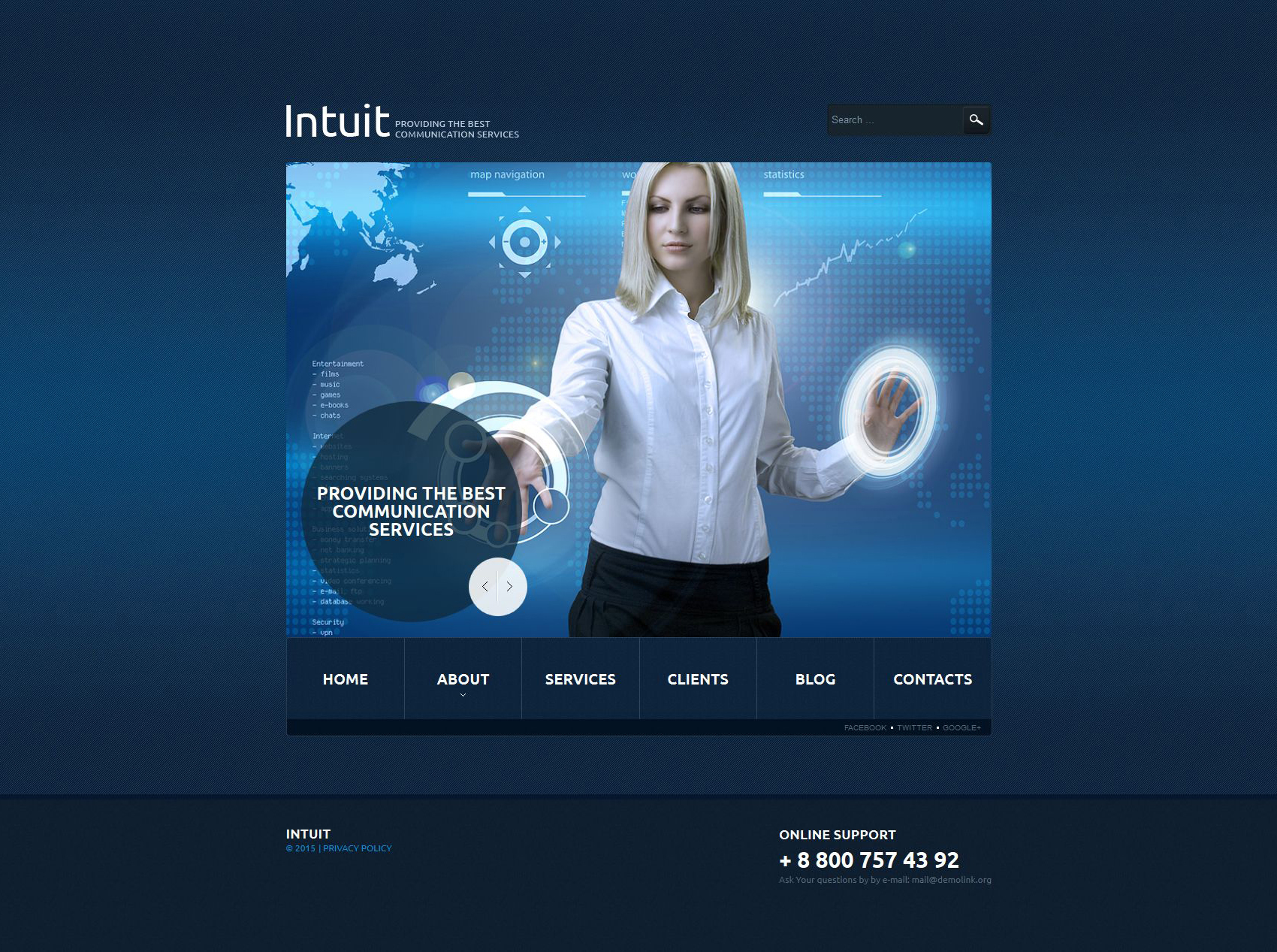 Communications Template Responsive Joomla Template