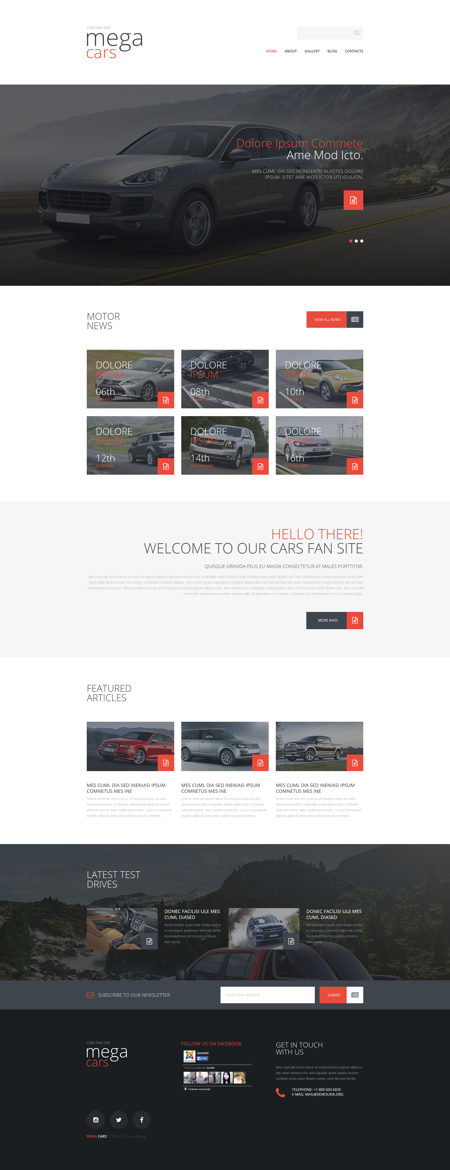 Cars Fan Site Joomla Template