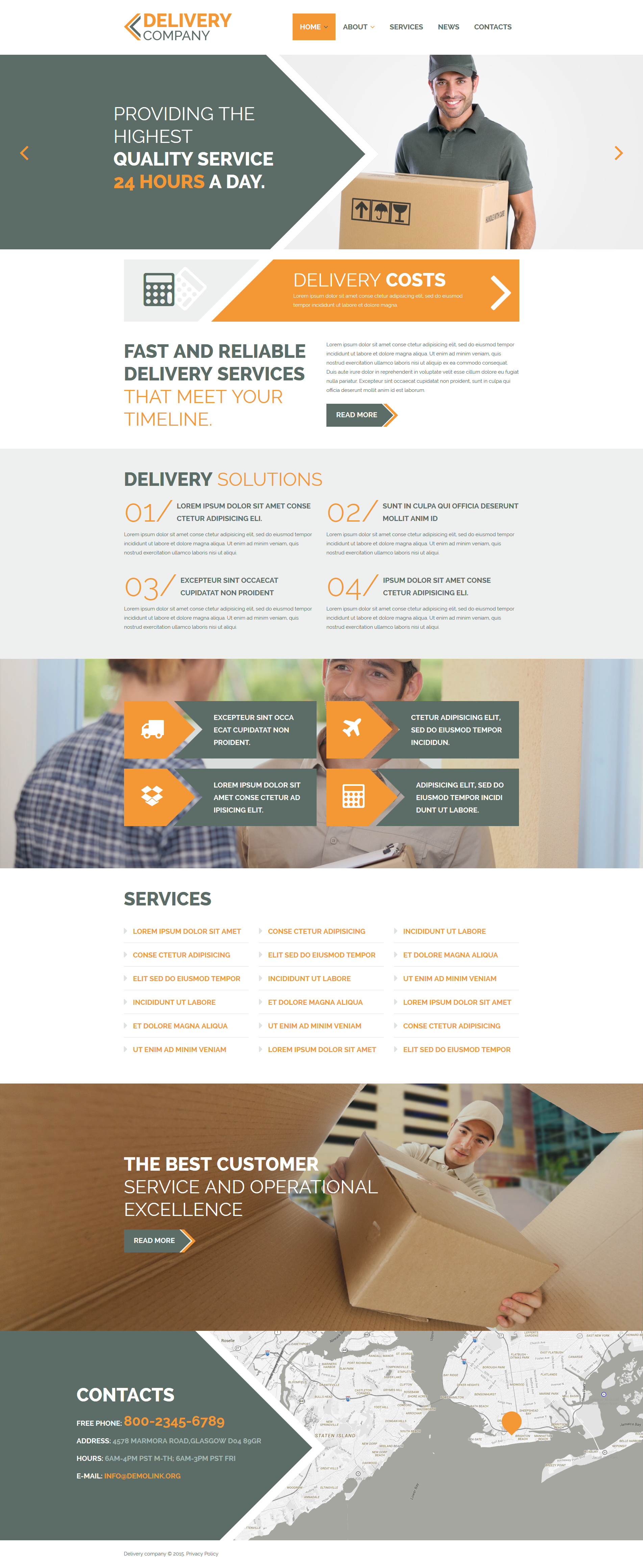 Delivery Company Joomla Template