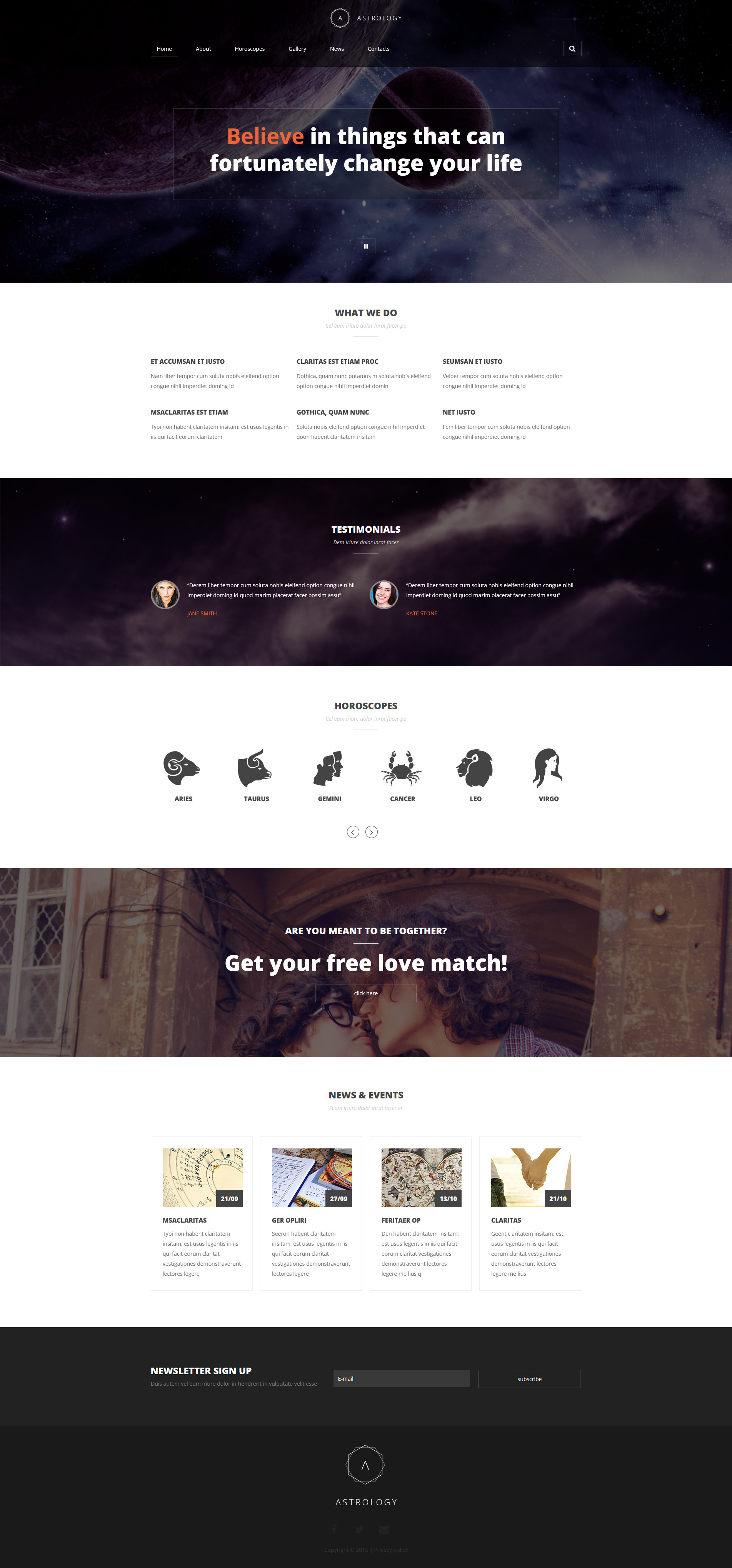 Astrologist Portfolio Joomla Template