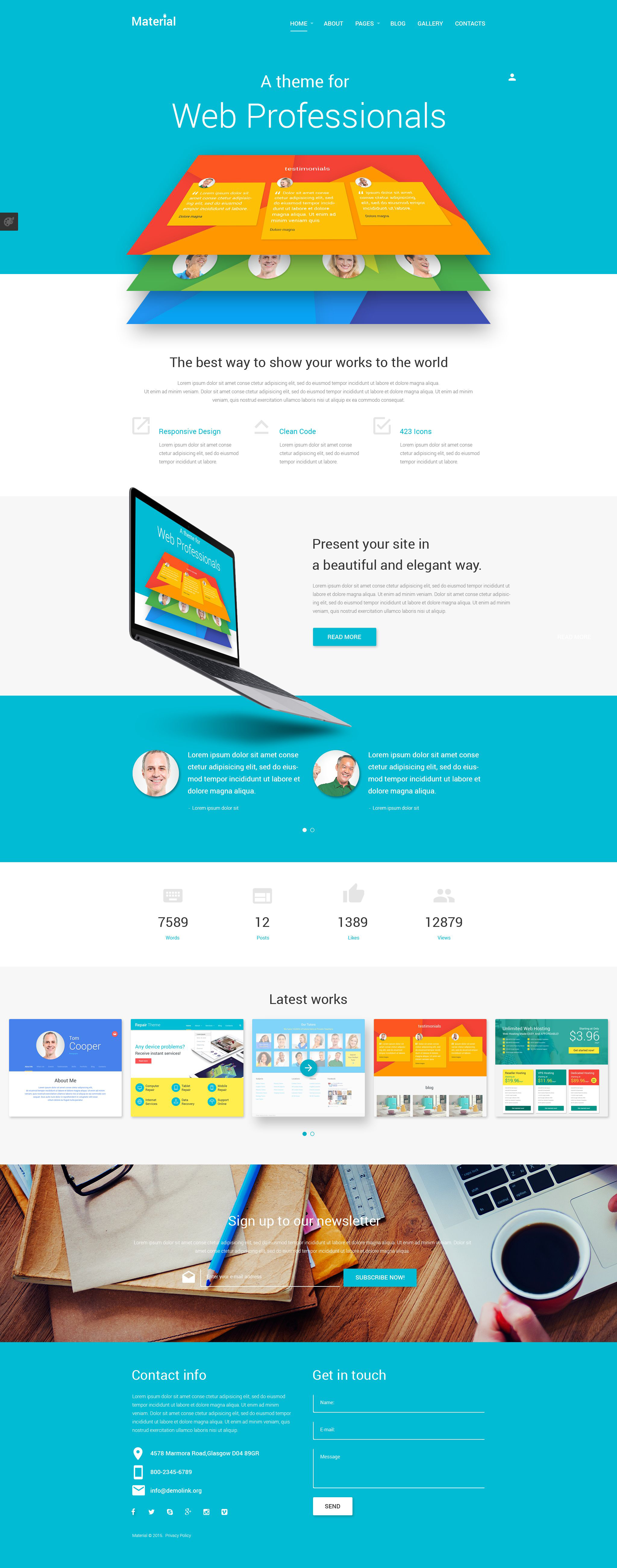 Material Joomla Template