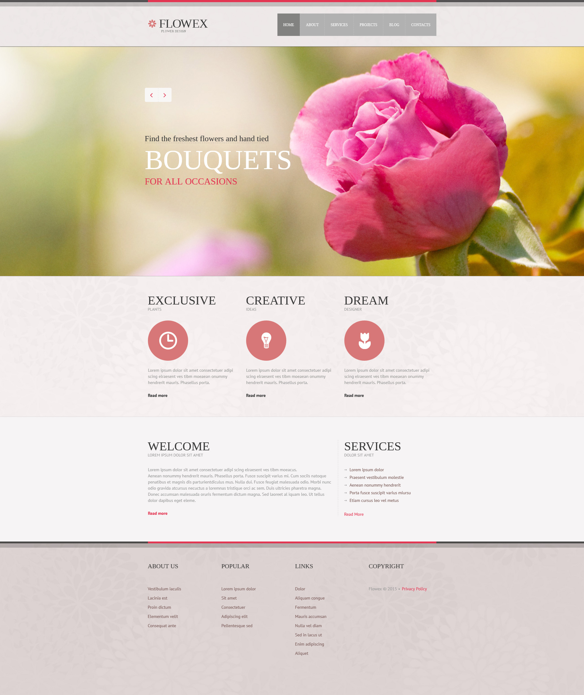 Flowers Template Responsive Joomla Template