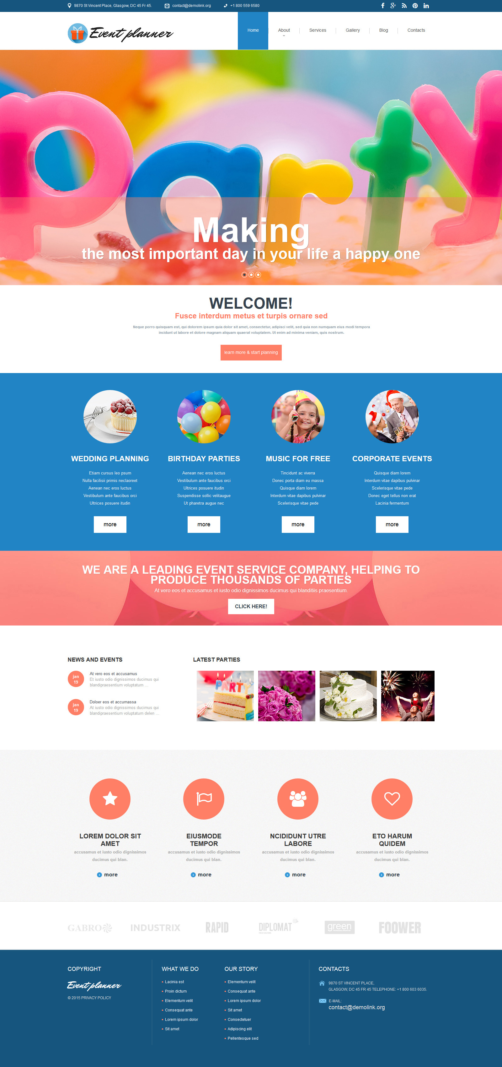 Event Planner Template Responsive Joomla Template