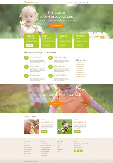 Babysitter Template Responsive Joomla Template