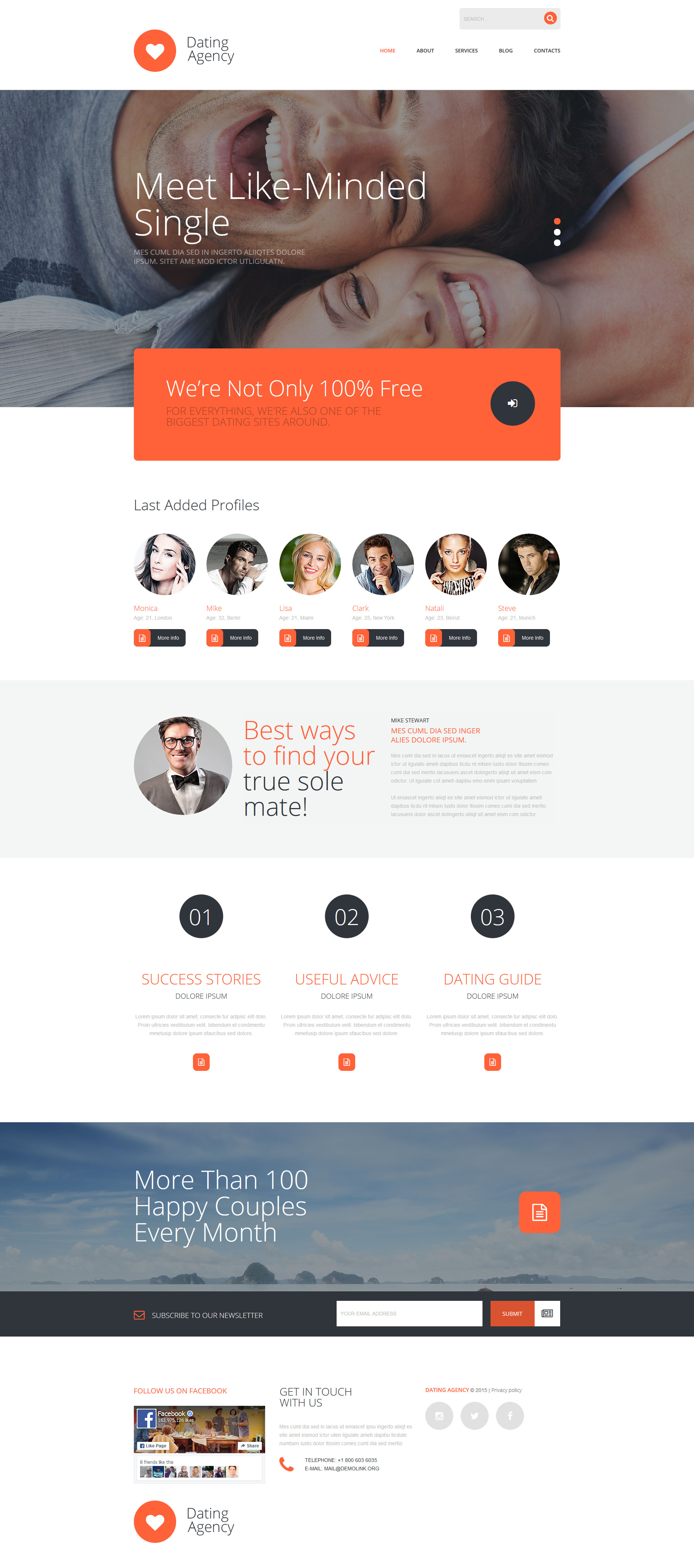 Dating Agency Joomla Template