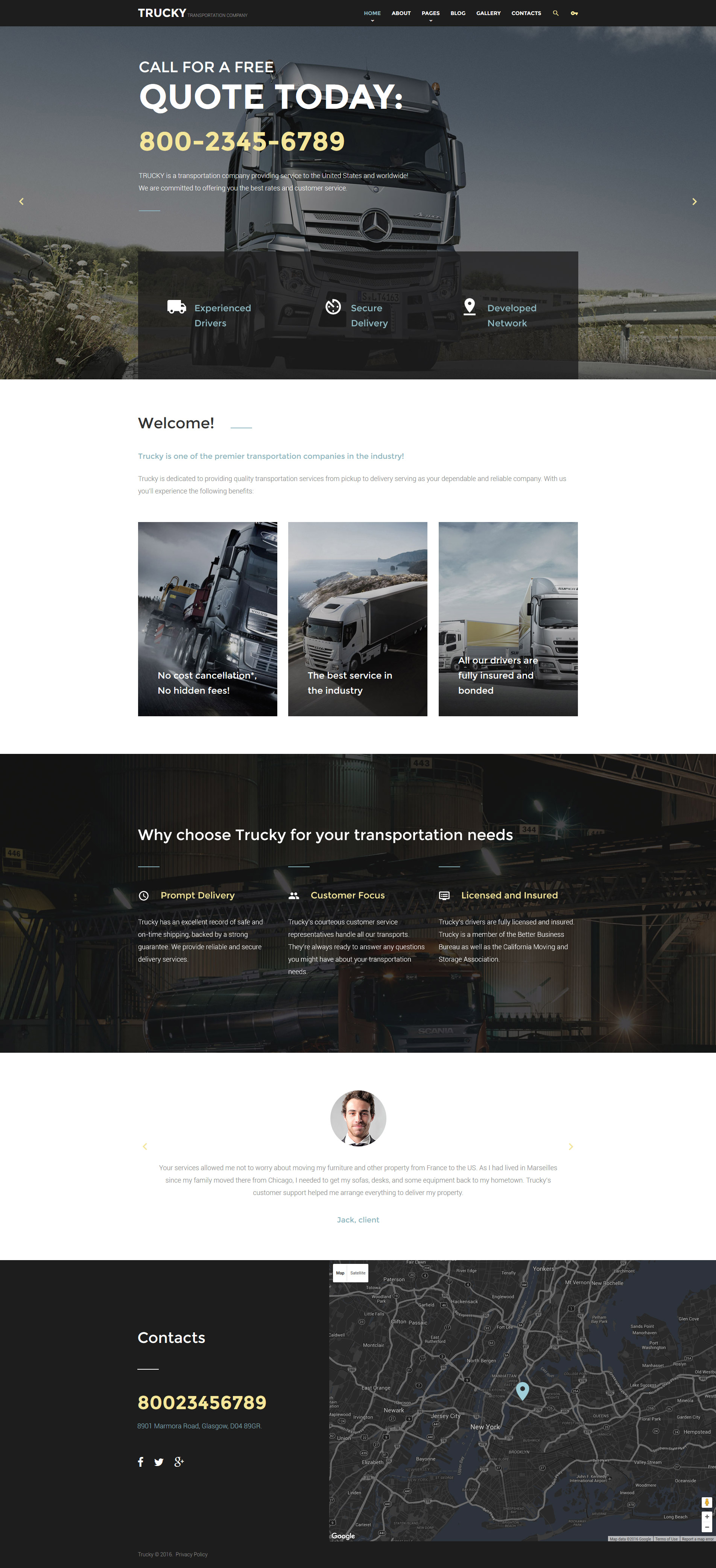 Trucky – Transportation Company Joomla Template