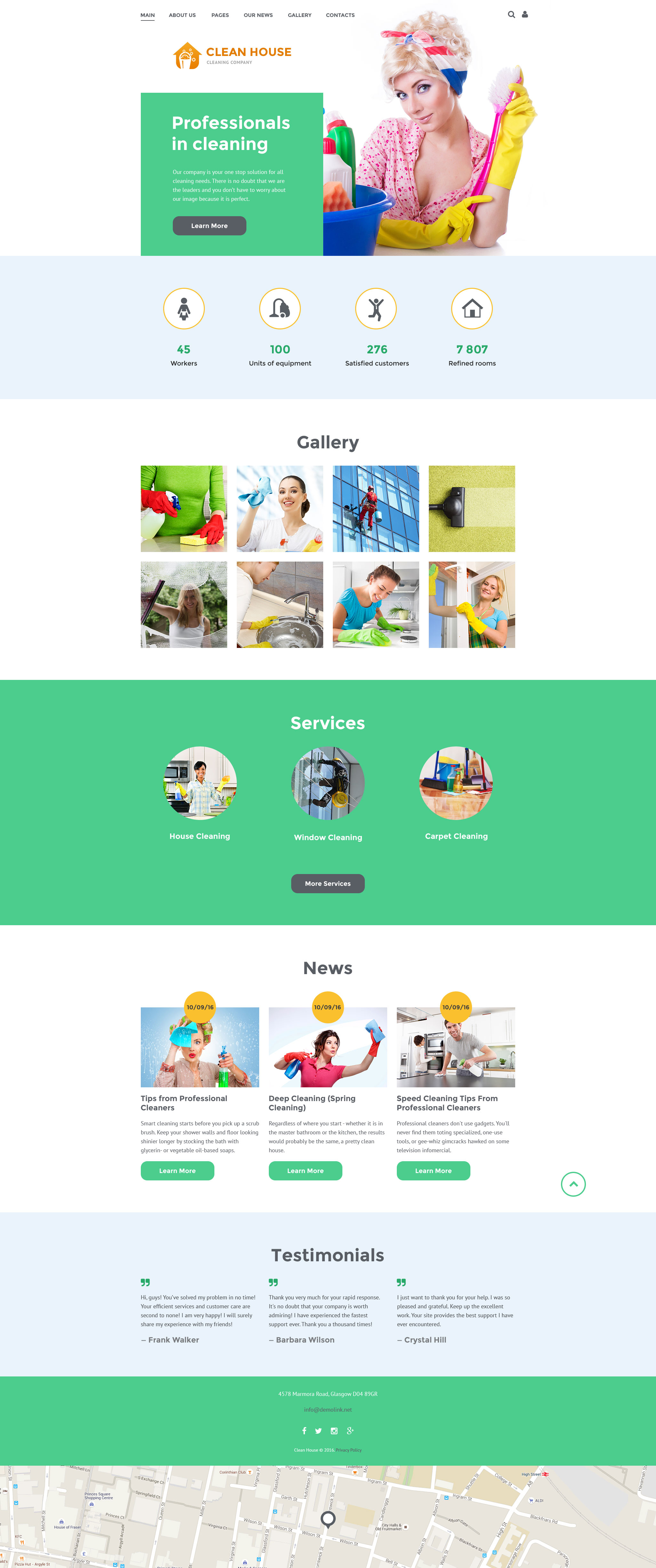 Cleaning Company Joomla Template