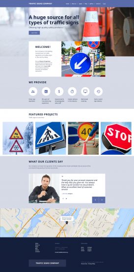 Traffic Signs Company Joomla Template