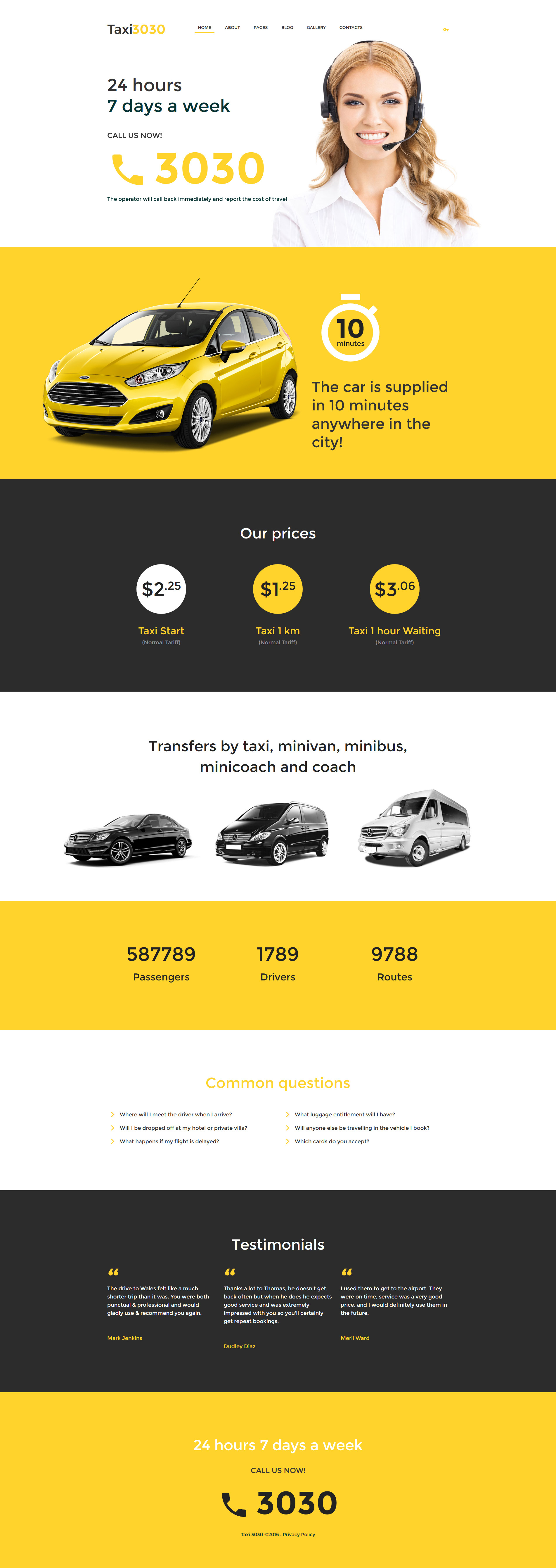 Taxi 3030 Joomla Template