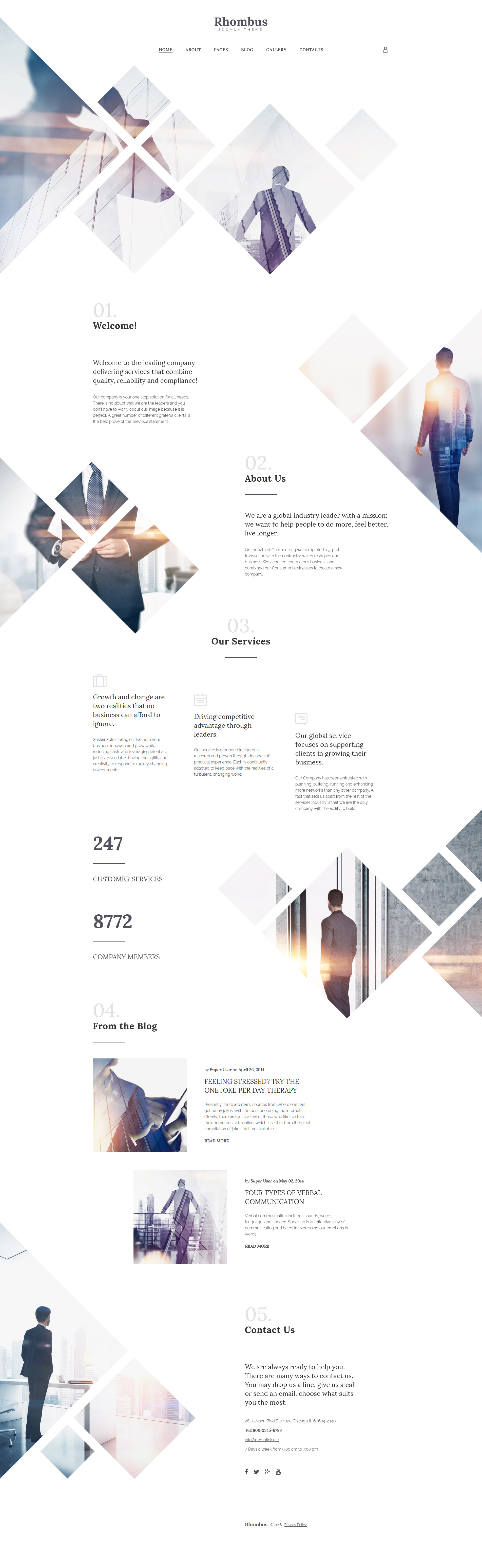 Rhombus Joomla Template