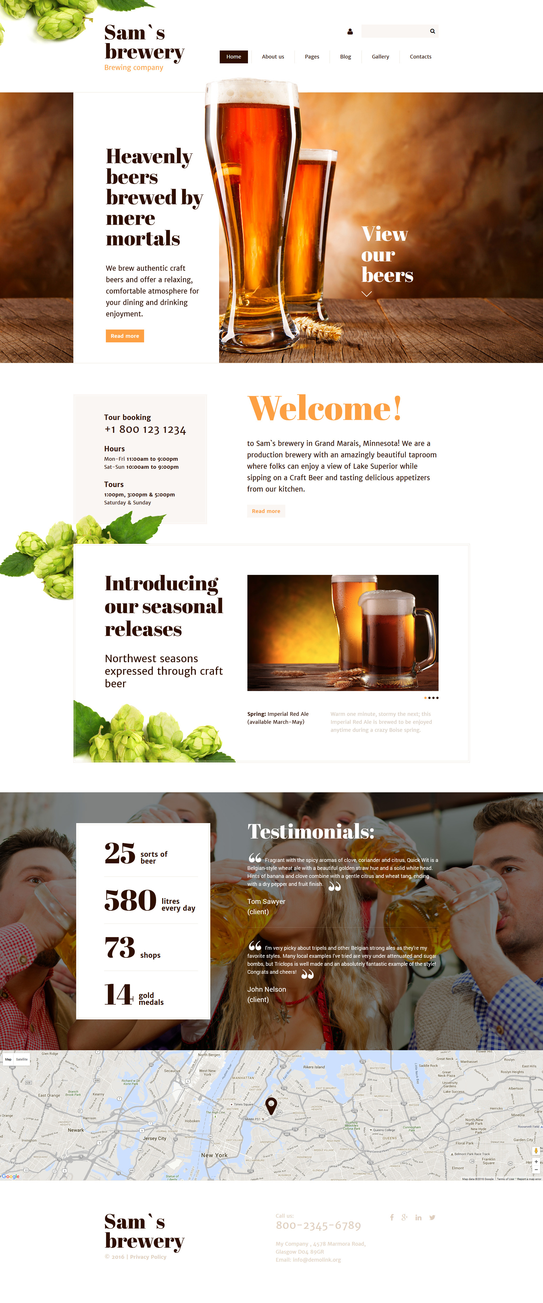 Sam’s Brewery Joomla Template