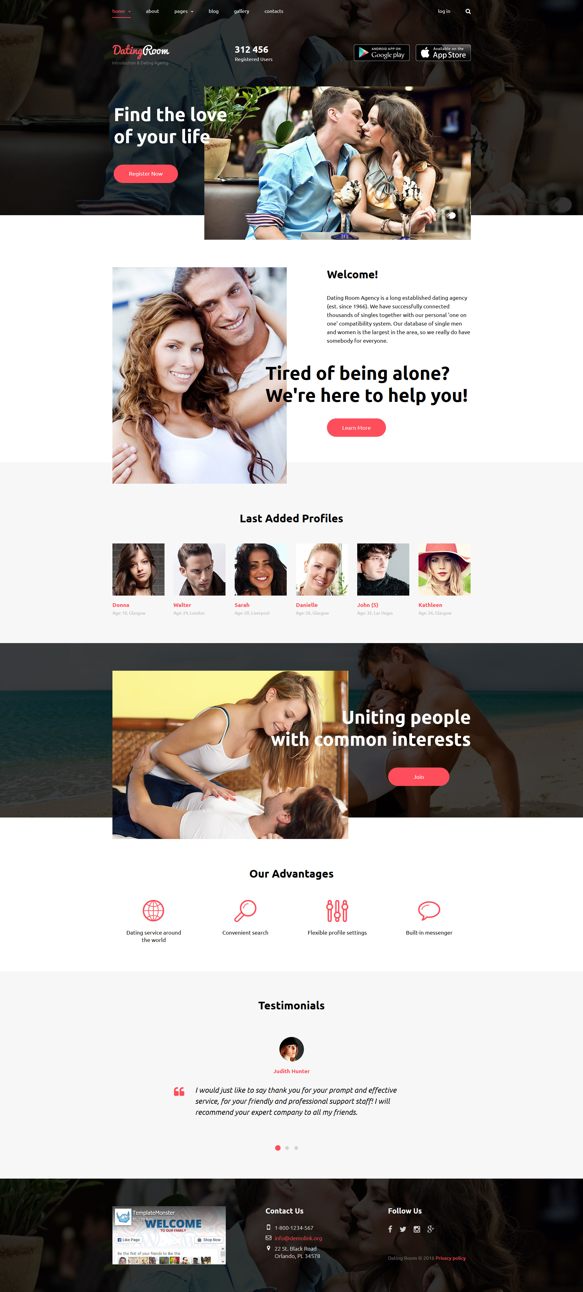 DatingRoom Joomla Template