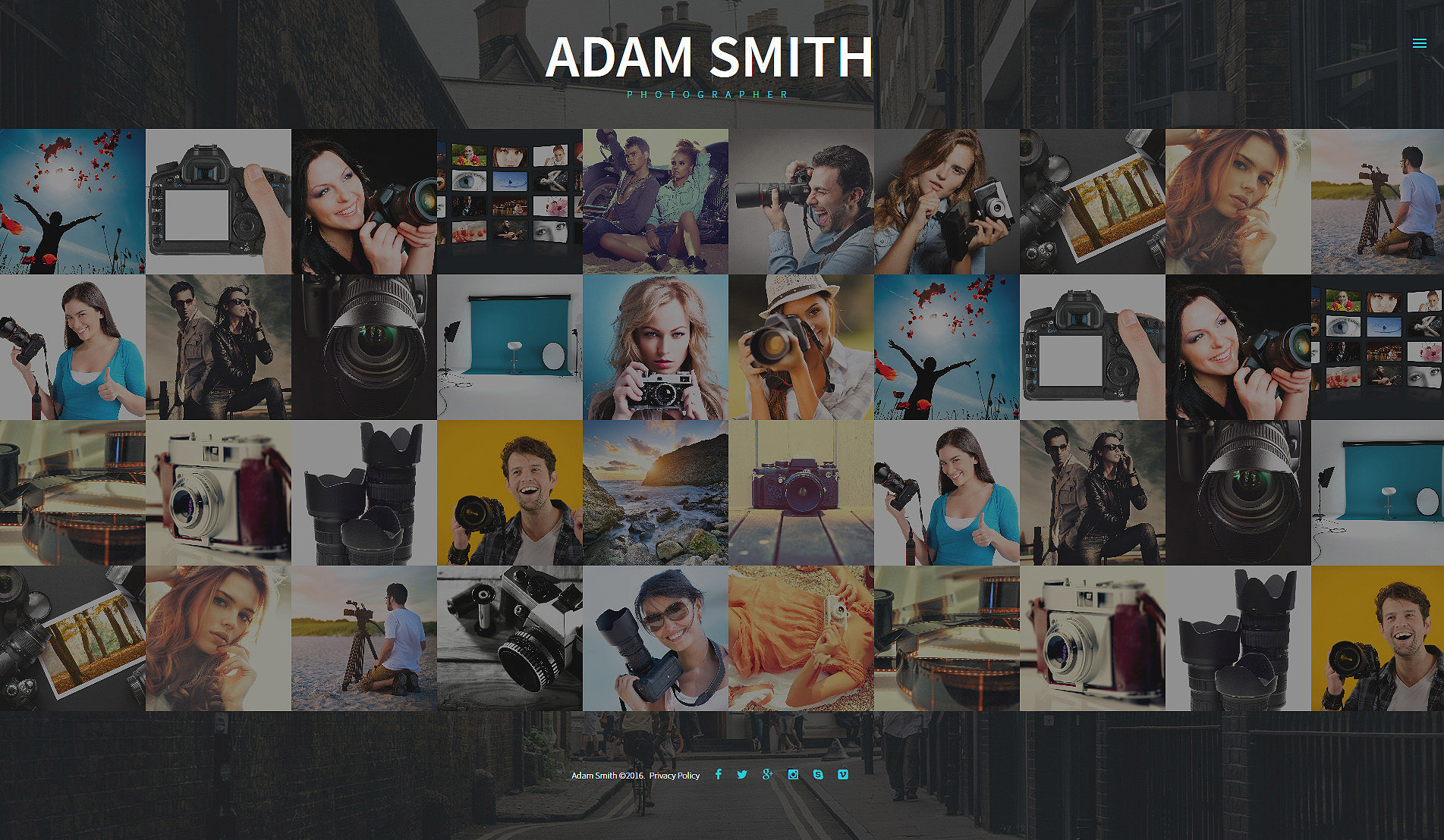 Photographer Portfolio Joomla Template