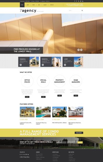 Real Estate Template Responsive Joomla Template