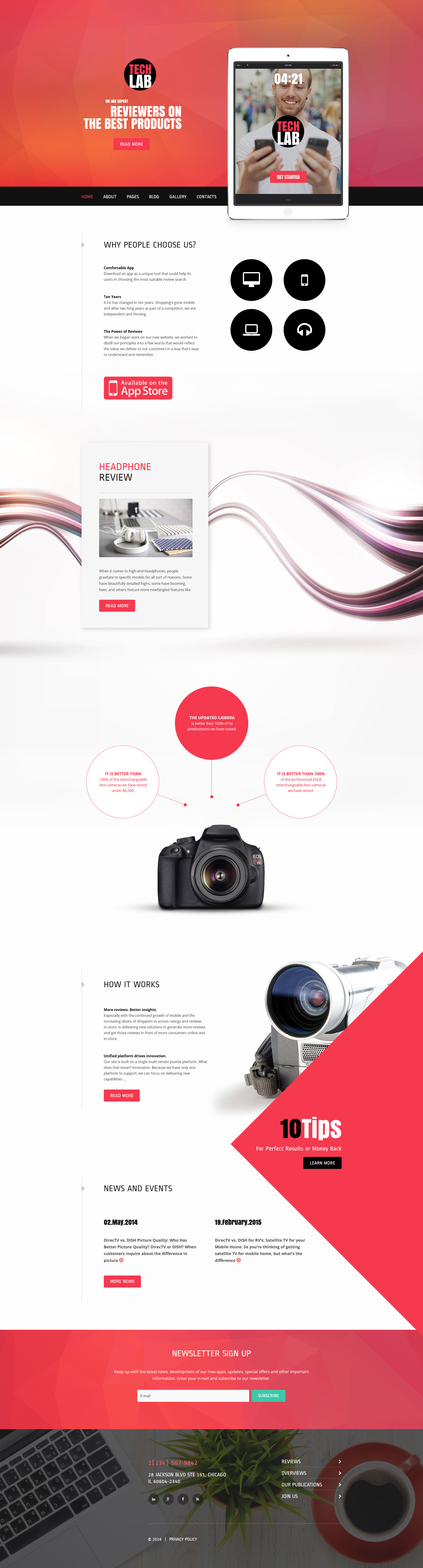 TechLab – Electronics Review Joomla Template