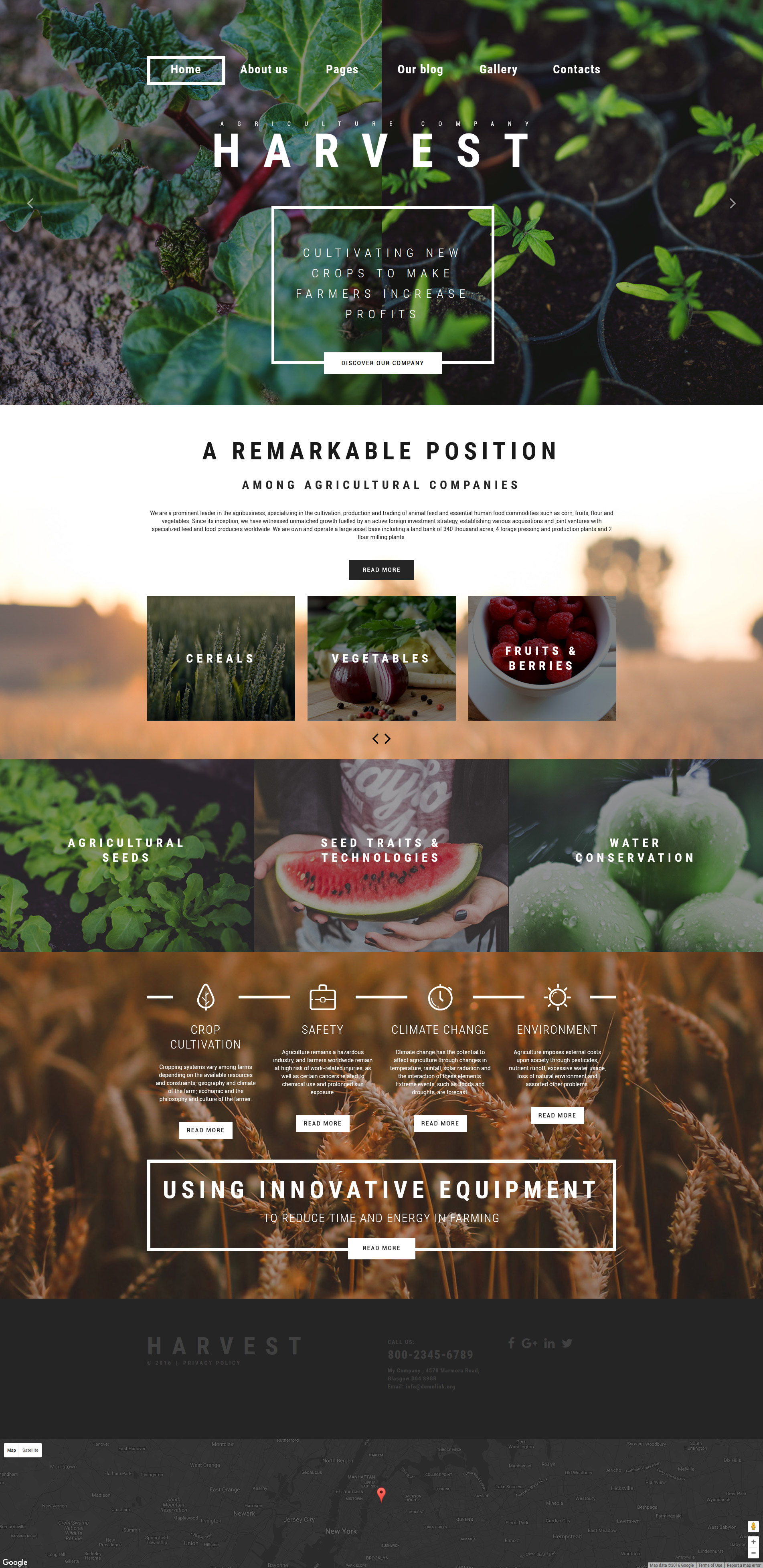 Harvest – Agriculture company Joomla Template