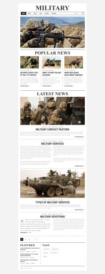 Military Template Responsive Joomla Template