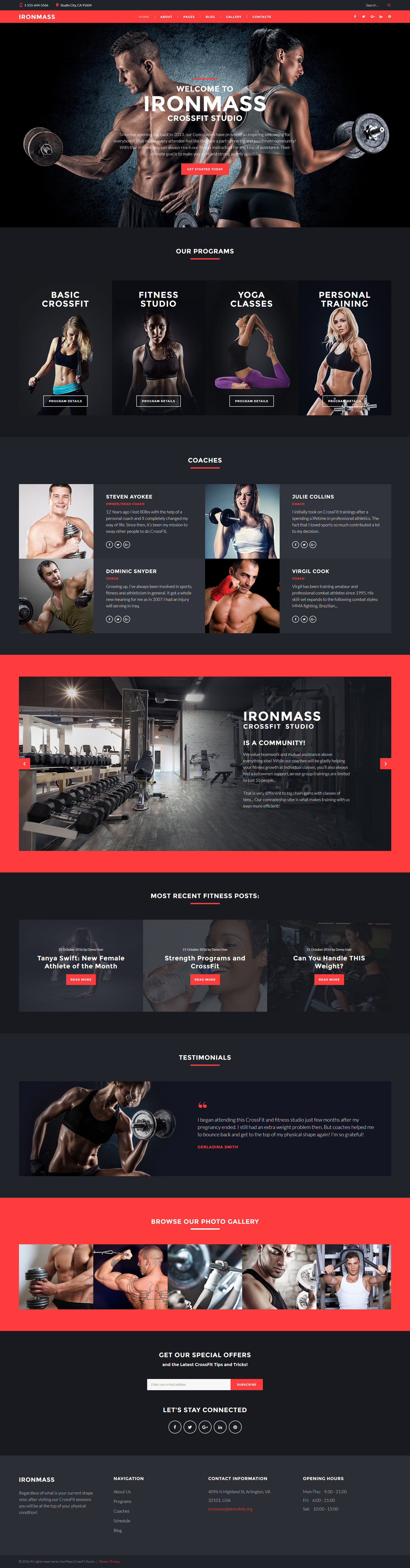 IronMass – Fitness Joomla Template