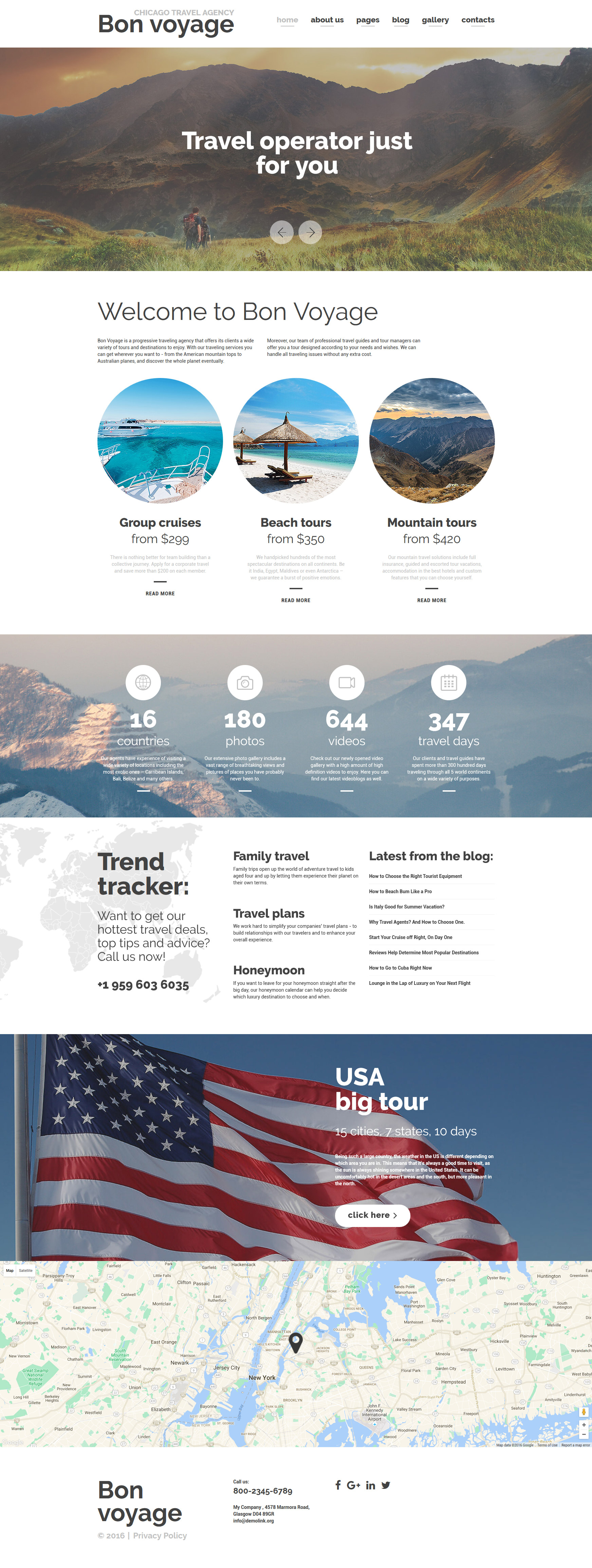 Bon Voyage – Travel Agency & Vacation planning Responsive Joomla Template