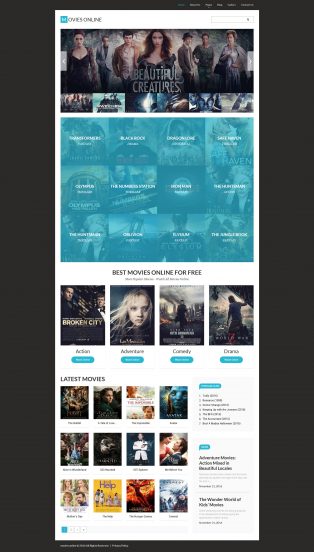 Movie Template Responsive Joomla Template