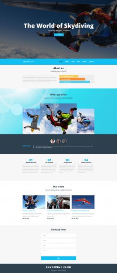 Skydiving Club - Extreme Sports & Skydiving Club Joomla Template