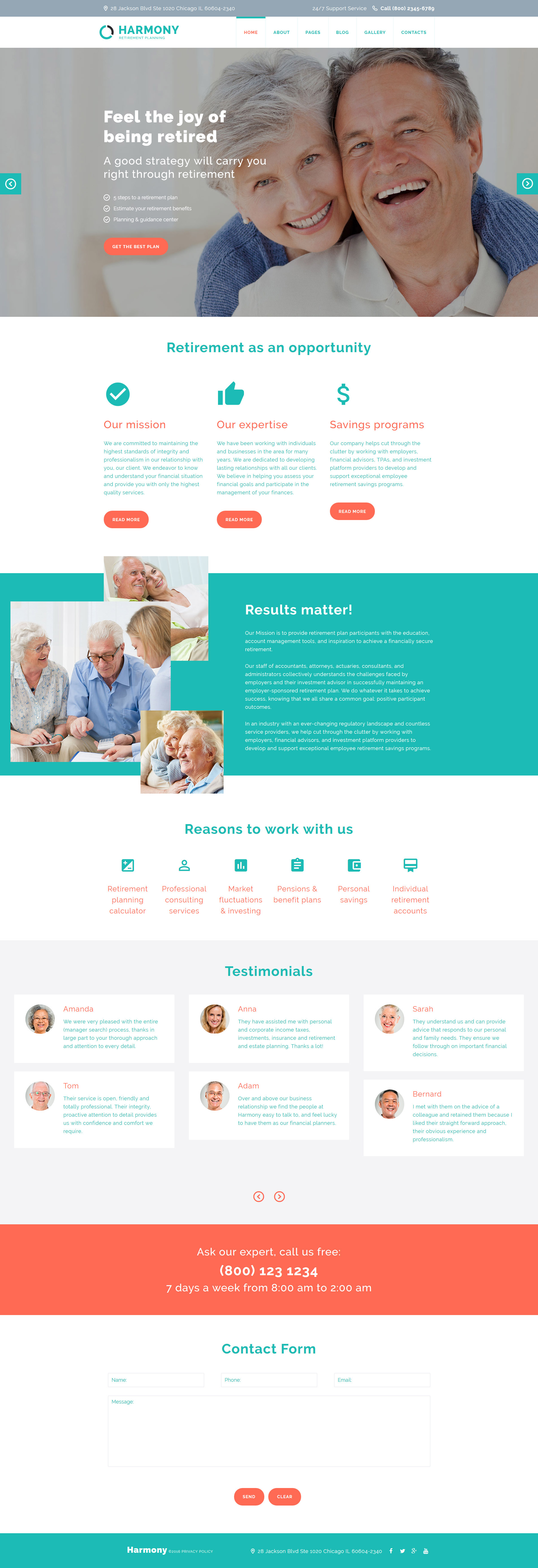 Harmony – Retirement Planning Joomla Template