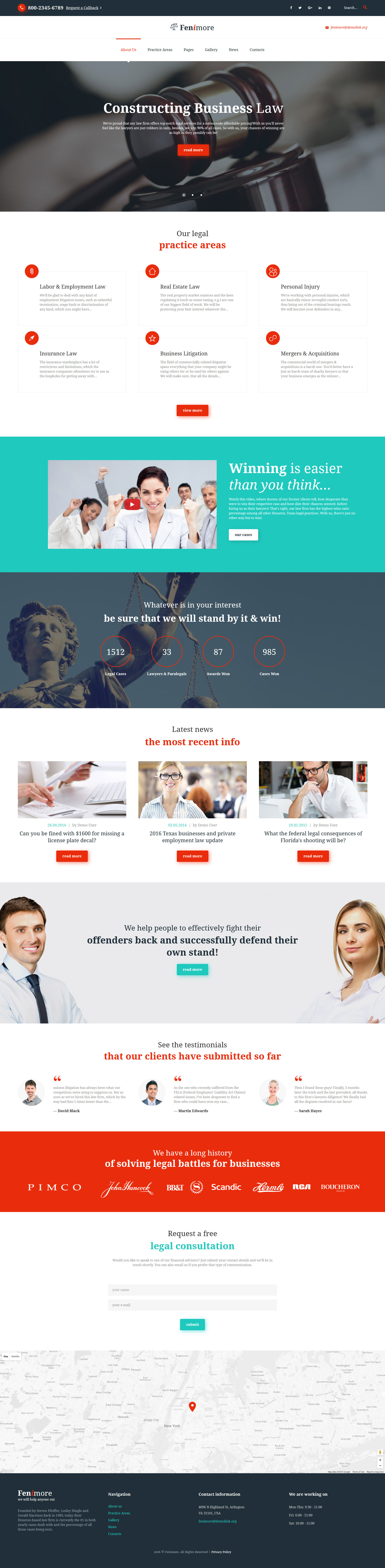 Fenimore – Attorney & Law Services Joomla Template