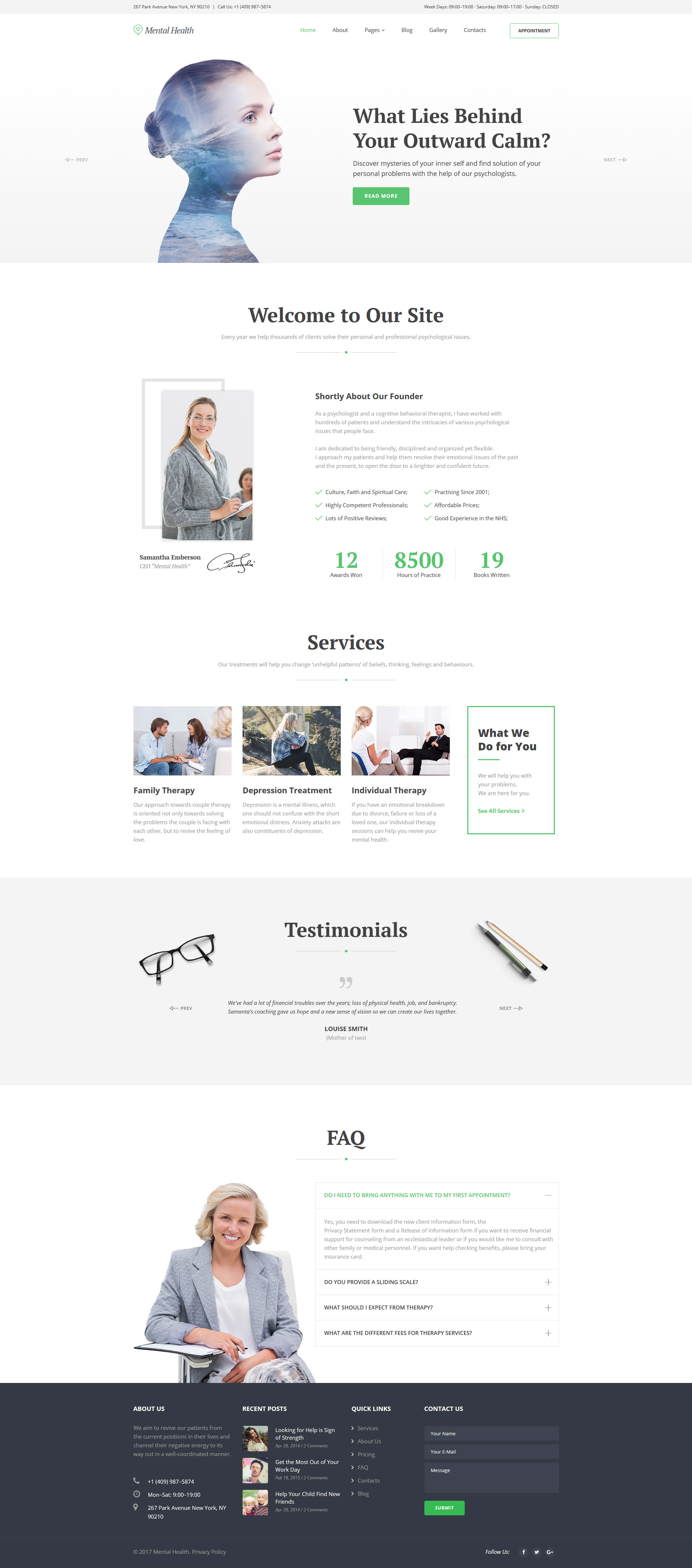 Mental Health – Psychotherapy Center Responsive Joomla Template