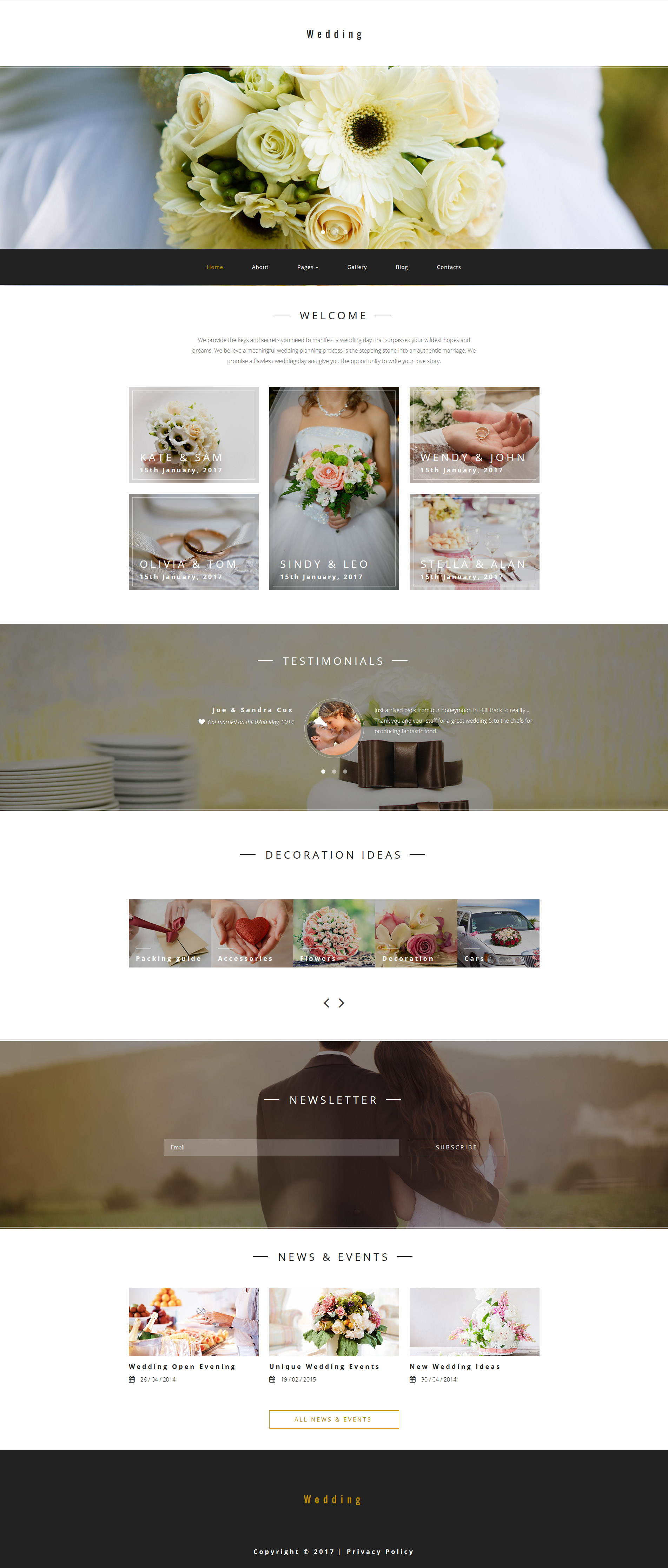 Wedding Planner Template Responsive Joomla Template