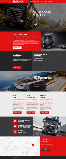 Trucky - Transportation Responsive Joomla Template