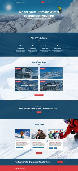 Winter Tour - Travel Agency Responsive Joomla Template