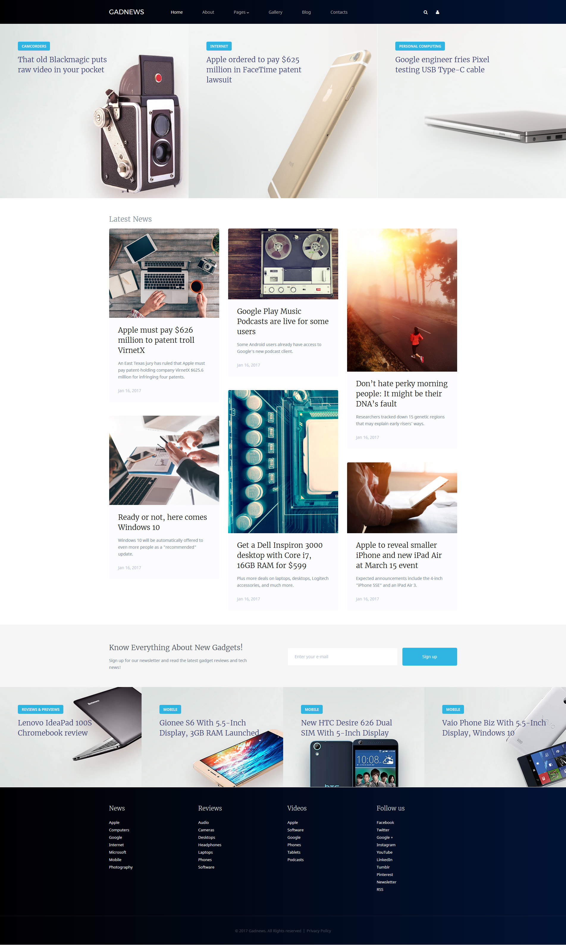 Electronics Review Template Responsive Joomla Template