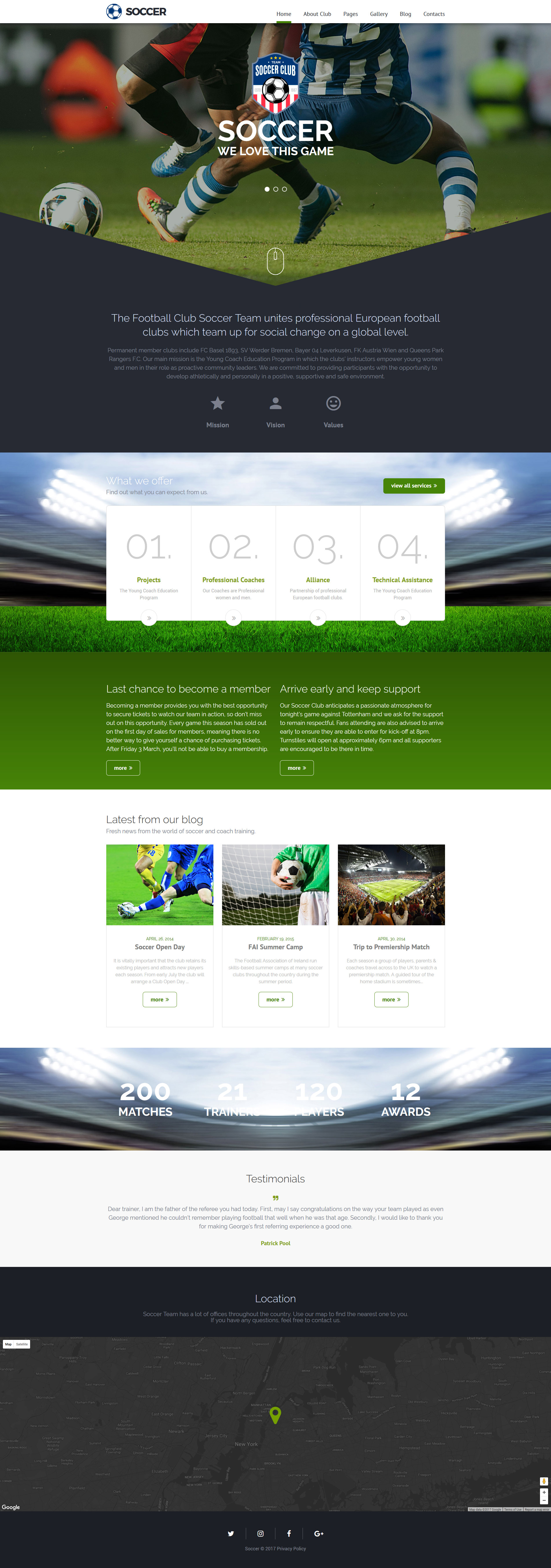 Soccer – Soccer Club Responsive Joomla Template