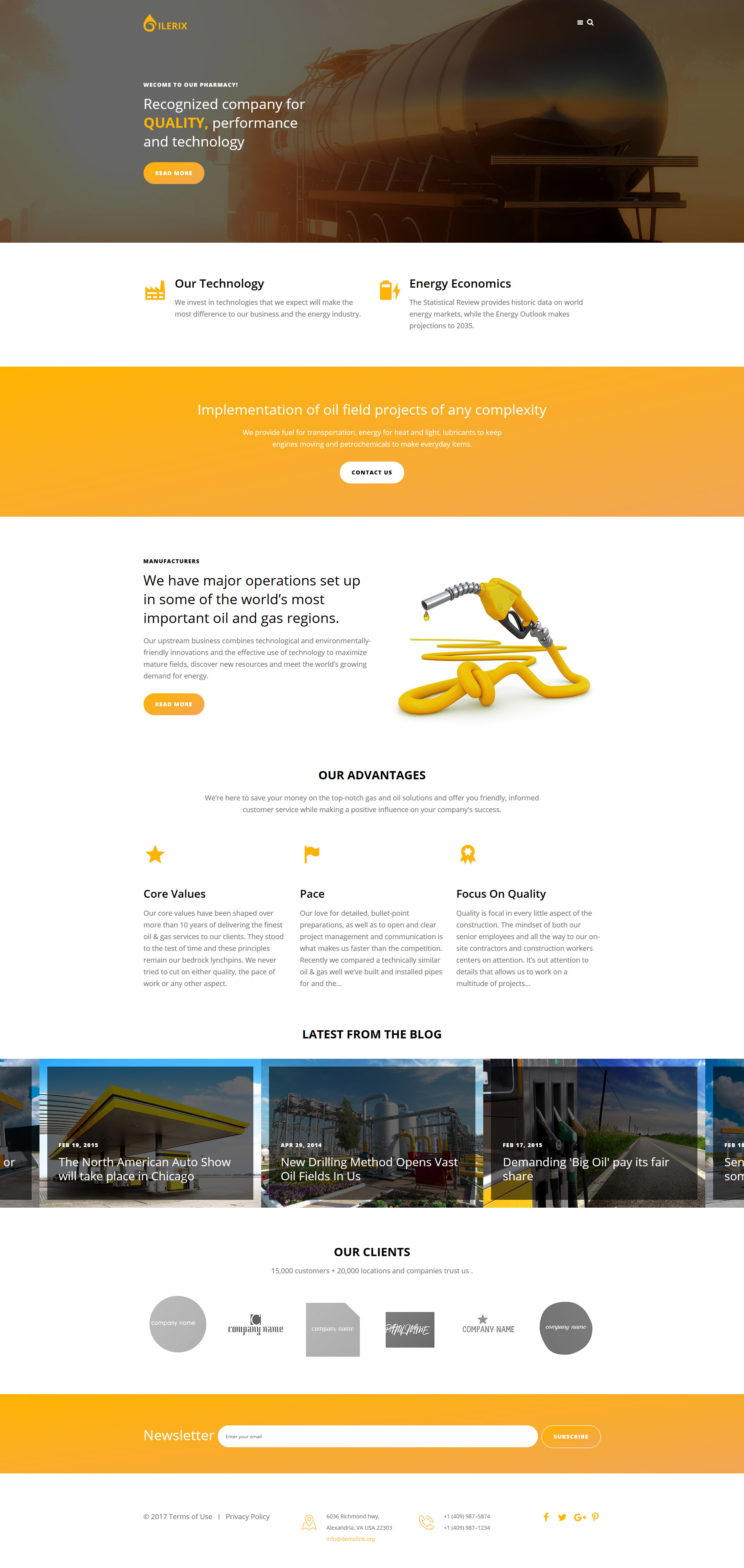 Gas & Oil Template Responsive Joomla Template