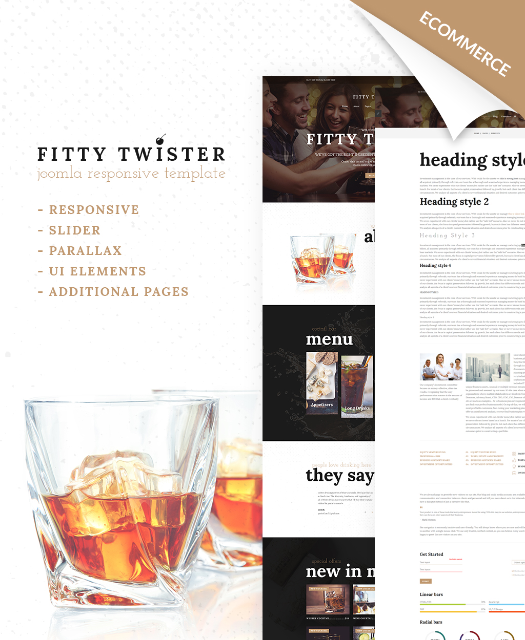 Cocktail Bar Template Responsive Joomla Template