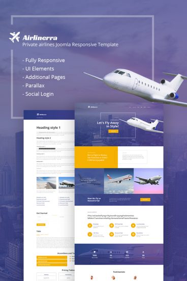 Airlinerra - Private Airline Joomla Template