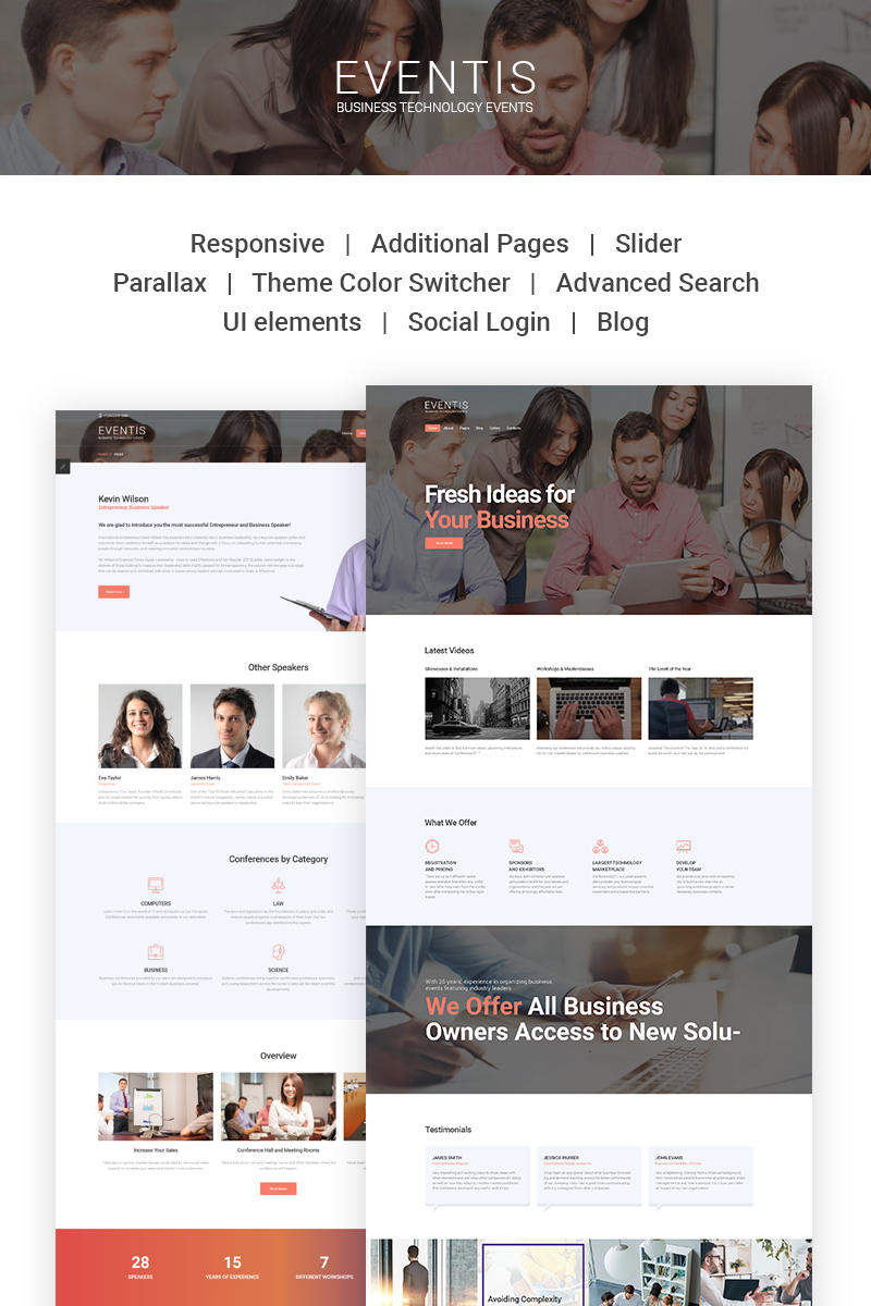 Eventis – Business Conference Joomla Template